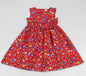 Girls All Over Print Red/Floral Dress (3-8 Years0)-GF5028