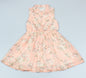Girls All Over Print Peach Floral Dress (3-8 Years0)-GF5110
