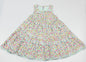 Girls All Over Print Aqua Ditsy Dress (3-8 Years0)-GF5120