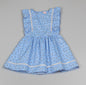 Sky Blue Girls Sleeveless Dress - Flying Pigeons (3-8 Years) M5321 - Kidswholesale.co.uk