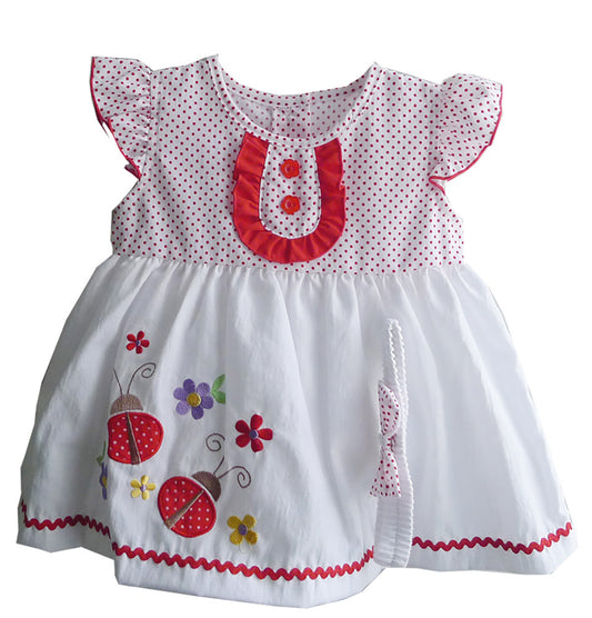 Ladybird Embroidered Polka Dots 