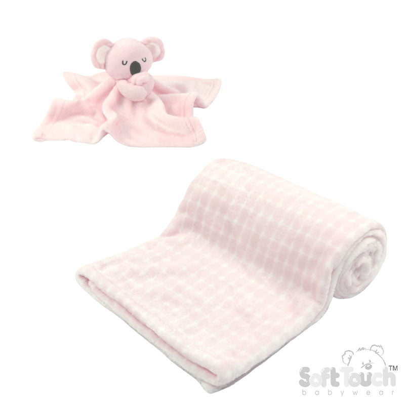 Pink Koala Comforter & Wrap Set ( FBP222-P