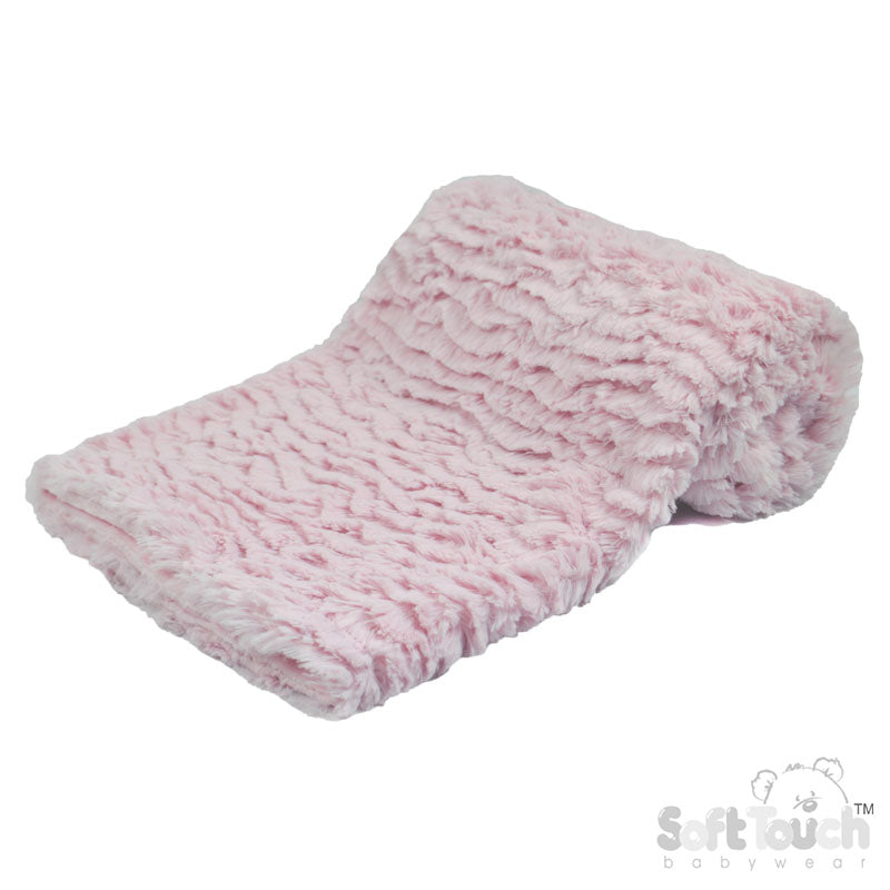 Pink Fluffy Fleece Wrap - FBP226-P