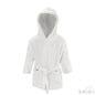 INFANTS WHITE FLEECE ROBE NO. FBR22-W-6-12M