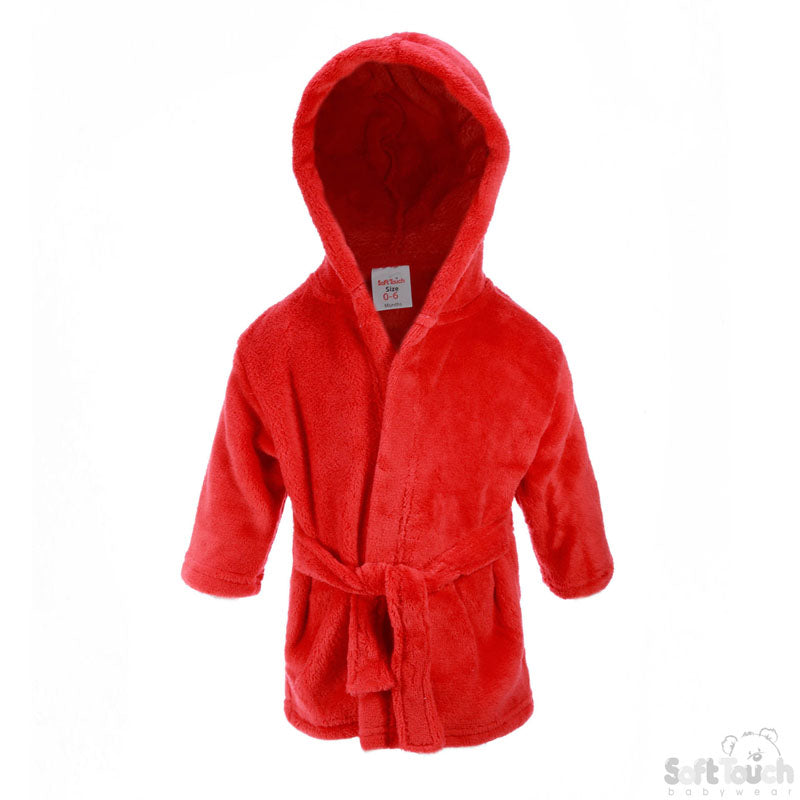 Infants Red Fleece Robe (6-12 Months) (PK4) FBR24-R-6-12