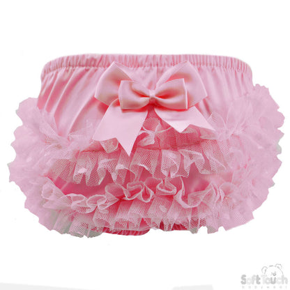Pink Frilly Pants W/Dotty Lace (0-18 Months)-FP20-P