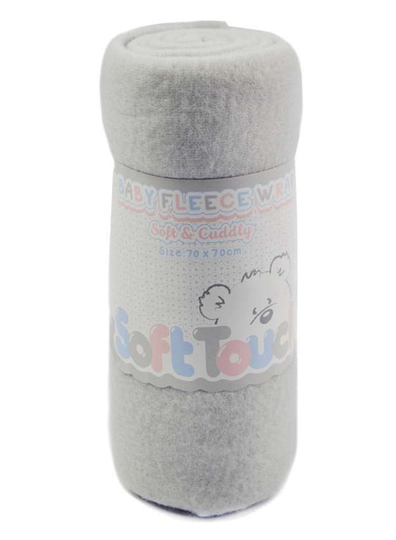 PLAIN GREY FLEECE BABY WRAP (BULK PACK) FBP04-G