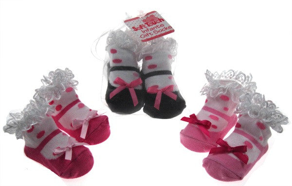 Floral Socks with Bows 