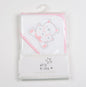 Baby White/Pink Teddy’s Hooded Towel/Robe H1974 - Kidswholesale.co.uk