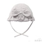 Girls Cotton Dotty Blue Summer Hat W/Bow (0-12Months)-H44-G