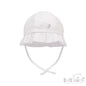 PLAIN White SUMMER HAT W/LITTLE STAR EMB (0-24 Months) H66-W