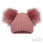 Deluxe Deco Rose Checked/Striped Hat w/Pom Poms (12-24m) (PK6) H672-DR