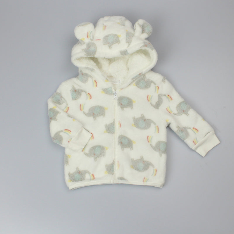 Baby Unisex Off-Set Plush Jacket - Elephant (PK6) (6-24m) F32569