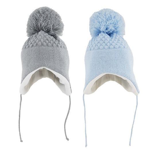 Baby Boys Honeycomb Knit Nepalese Hat (6-18 MONTHS) (Pk12) 6158-2