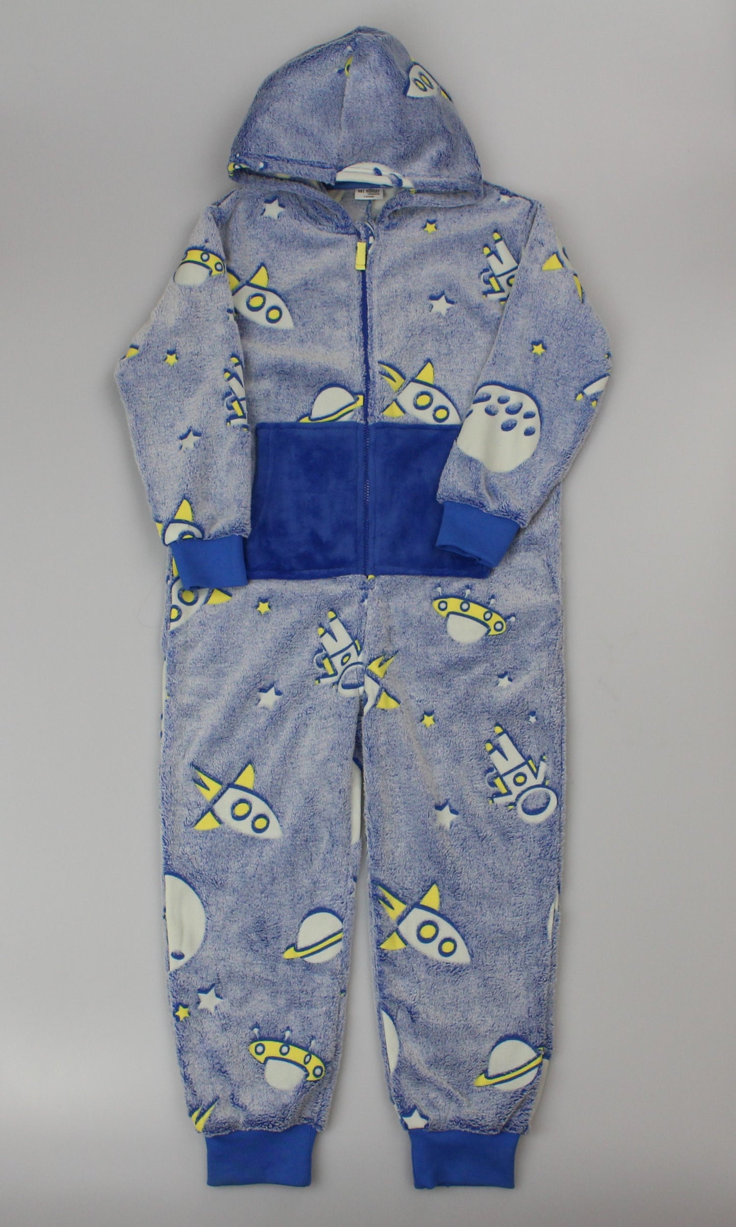 Boys Fleece Onesie - Space (PK6) (7-12yrs) F62464