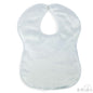 Large Plain White Satin Bib-P5177-W