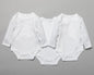 Triple Pack Plain Long Sleeve Bodysuits( 0 to12 Months) -R20805