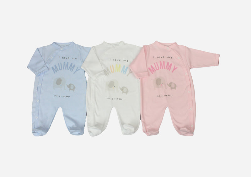 Baby Sleepsuits - I Love Mummy (0-9m) (PK9) WF1680