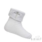 WHITE ANKLE SOCKS W/CROSS EMBROIDERY (0-12 Months) (PK12) S11-W