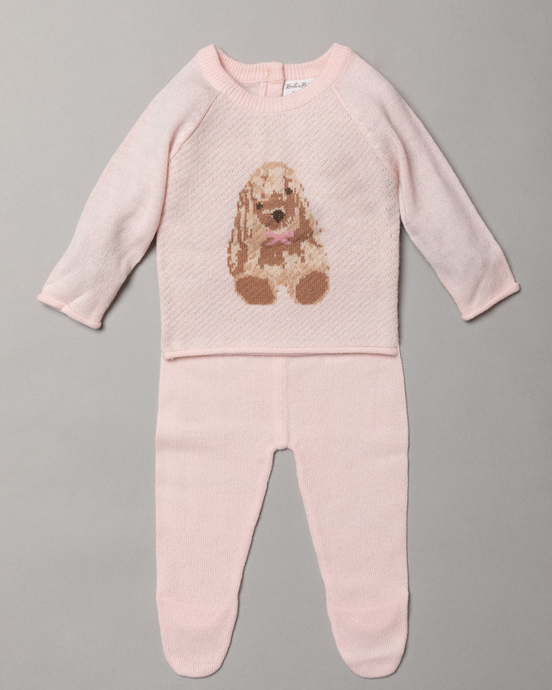 Girls 2pc Knitted set - Rabbit (0-9months) S19515 - Kidswholesale.co.uk