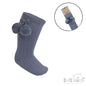 DUSTY BLUE 'ELEGANCE' POM POM KNEE LENGTH SOCKS (0-24 MONTHS) S355-DB