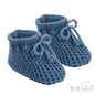 Dusty Blue Acrylic Baby Bootees S401DB