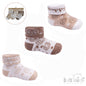 Brown 3pk Turnover Socks - Happy Lion (NB-12) S505