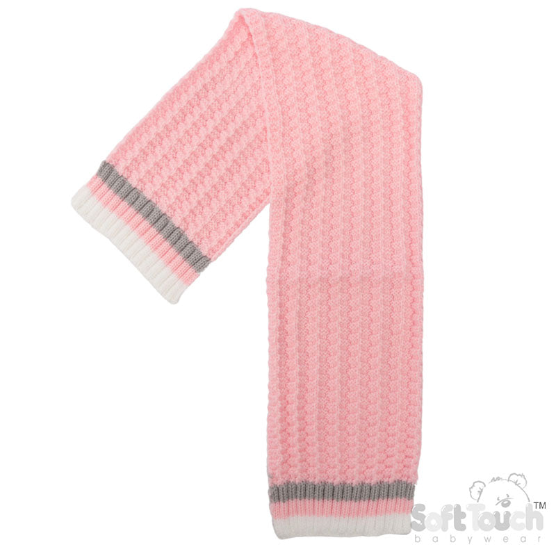 Pink Ribbed Scarf (NB-12 Months)(PK12) SC648-P-BP