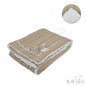 COFFEE CHEVERON CABLE KNIT WRAP W/SATIN TRIM & BOW : FBP202-CO