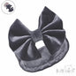 Grey Velour Headband W/Bow (PK12) HB114-G