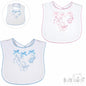Velco Fastening Embroidered Bib - Elephant (33x22cm) (PK12) P3615-BP