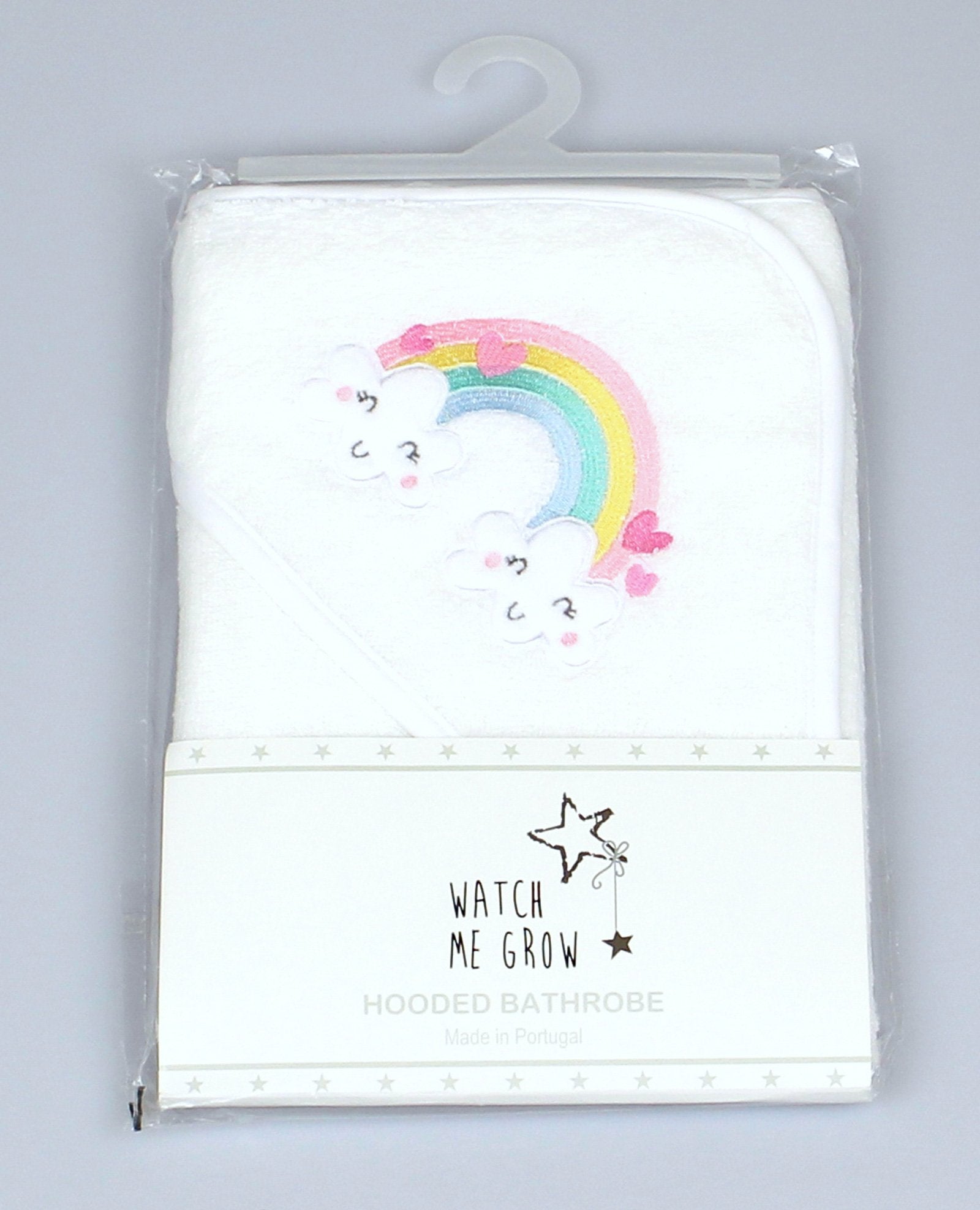 BABY GIRLS RAINBOW HOODED TOWEL/ROBE L1035 - Kidswholesale.co.uk