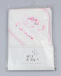 BABY HOODED TOWEL/ROBE - White/Pink Elephant (WF1664)