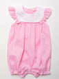 Girls Romper - Pink Checker (0-9 Months) (PK6) W22070