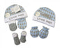 Baby Hat, Socks and Mitten Set - Little Man - Kidswholesale.co.uk