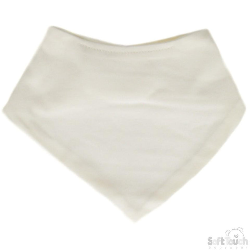 Plain Bandana Bib BB501-Cream - Kidswholesale.co.uk