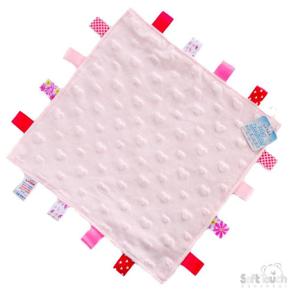 HEARTS STYLE BABY COMFORTER: BC16-P - Kidswholesale.co.uk