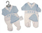 Smocked Baby Boys Faux 2 Pieces Set with Hat - Little Birds (NB-6 Months)-Bis 2020-2348 - Kidswholesale.co.uk