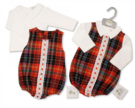 Baby Tartan 2 Pieces Lace Romper Set-Bis-2020-2395