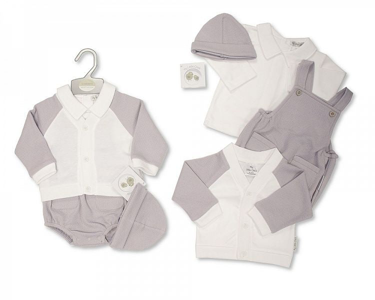 Baby 3 pcs Dungaree Set with Hat-Bis-2020-2445