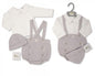 Baby 2 pcs Short Dungaree Set with Bow and Hat-Bis-2020-2446