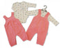 Baby Girls 2 pcs Dungaree - Petal (BIS2026-1751) - Kidswholesale.co.uk
