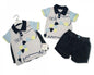 Baby Boys 2 pcs Cotton Shorts Set - Dino - 3/24M (BIS-2098-2015) - Kidswholesale.co.uk