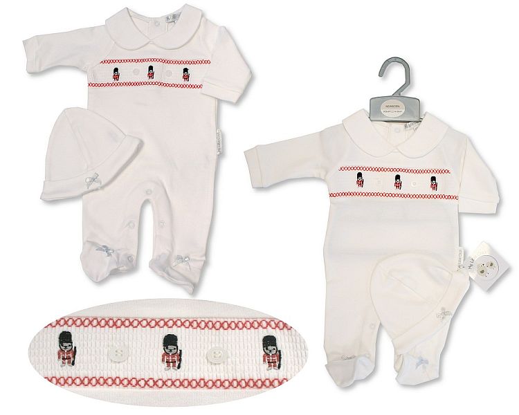 Baby All in One with Smocking and Hat - Royal Guards (NB-6 Months) (PK6) Bis-2120-6076