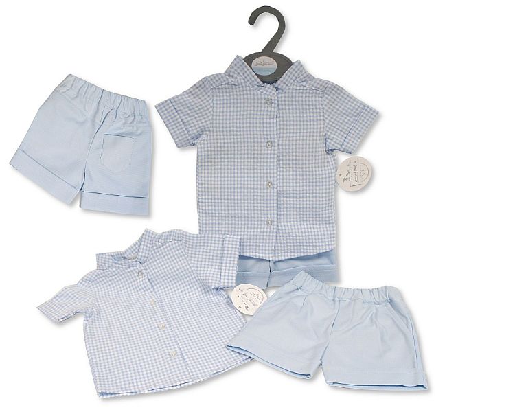 Baby Boys Shorts Set - Sky - (12-24m) (PK6) BIS-2120-6141a