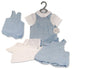 Baby Boys Dungaree Set - Sky - (12-24m) (PK6) BIS-2120-6143a