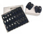 Knitted Baby Booties with Bow- Navy-354n - Kidswholesale.co.uk