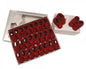 Knitted Baby Booties with Bow- Red-354r - Kidswholesale.co.uk