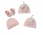 Baby Hat and Booties Set - Hugs - Girls