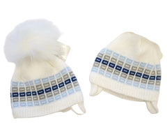 Baby Boys Pom-Pom Hat with Cotton Lining (PK6) (0-18m) BW-0503-0328w